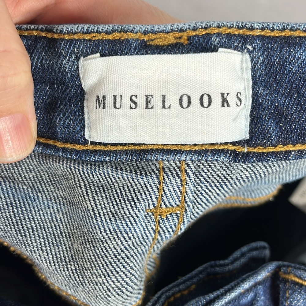 Muselooks High Rise Button Fly Skinny Jeans. - Picture 9 of 11